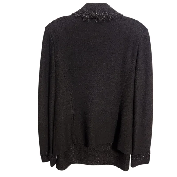 St. John Collection | Women's Black Two-Piece Santana Knit Skirt Suit (Size 8) - Picture 15 of 15